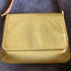 Louis Vuitton Yellow Vernis Thompson Shoulder Bag Clutch M91124 - YH00392